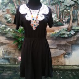 BR09676 - SALE DRESS RENDA BLACK