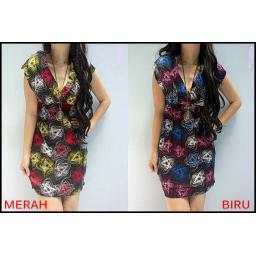 BR09850-1 - DRESS BINTANG - merah