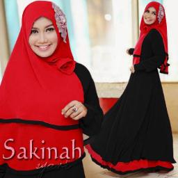 BR10750 - SAKINAH SYARI  HITAM MERAH