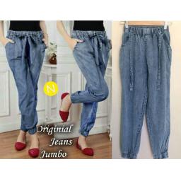 BR12135 - 7219 CELANA JOGER JEANS JUMBO BIRU MUDA BR12135 - 7219 CELANA JOGER JEANS JUMBO BIRU MUDA