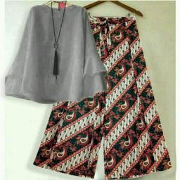 BR14417 - KULOT 10 BATIK ABU