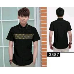 BR15205 - KEMEJA PRIA MAN 3387 HITAM