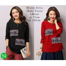 BR15352-1 - 45543 BLOUSE SEVIA - hitam