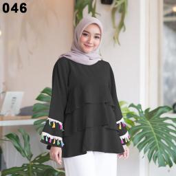 BR15370 - BLOUSE 046 HITAM