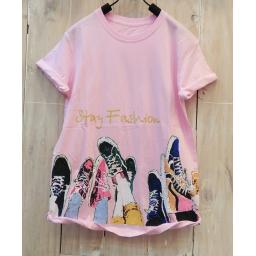 BR16414 - FASHION PINK TSHIRT TUMBLR TEE