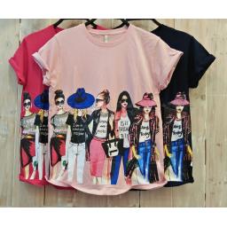 BR16443-1 - GIRL TSHIRT TUMBLR TEE - merah