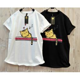 BR16612-1 - CAT TSHIRT TUMBLR TEE - putih