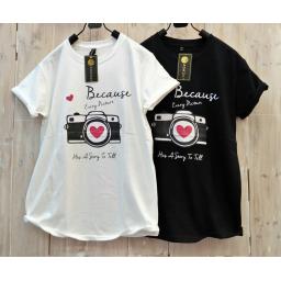 BR16613-2 - BECAUSE TSHIRT TUMBLR TEE - hitam