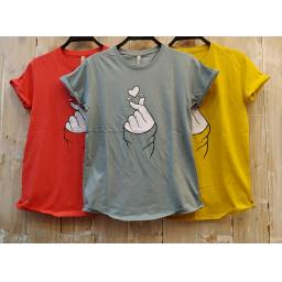 BR16665-1 - KLIK LOVE TSHIRT TUMBLR TEE - merah