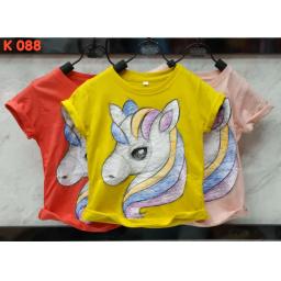 BR16872 - KUDA KAOS ANAK TSHIRT TUMBLR TEE - size M merah