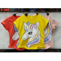 BR16872-1 - KUDA KAOS ANAK TSHIRT TUMBLR TEE - size M merah