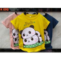 BR16899-4 - PANDA KAOS ANAK TSHIRT TUMBLR TEE - size L pink