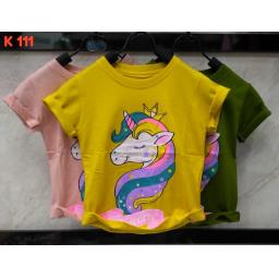 BR17134-2 - KUDA KAOS ANAK TSHIRT TUMBLR TEE - size M kuning