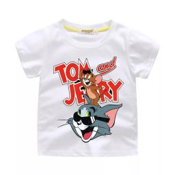 BR17145-1 - TOM AND JERRY PUTIH KAOS ANAK TSHIRT TUMBLR TEE - size M