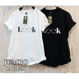 BR17466-1 - LOOK TSHIRT TUMBLR TEE SIZE JUMBO - putih