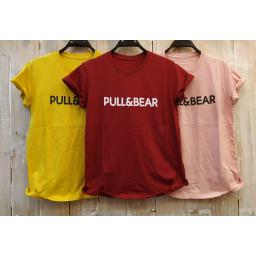 BR17524-2 - PULL & BEAR TSHIRT TUMBLR TEE - maroon