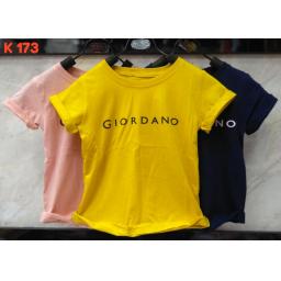 BR17703-2 - GIORDANO KAOS ANAK TSHIRT TUMBLR TEE - size M kuning