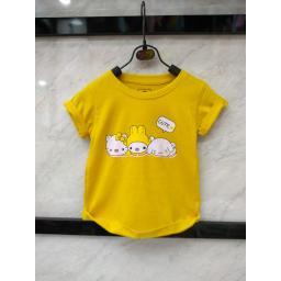 BR17728-1 - CUTE KITTY KUNING KAOS ANAK TSHIRT TUMBLR TEE - size M