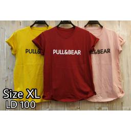 BR17850 - PULL & BEAR TSHIRT TUMBLR TEE SIZE XL - maroon