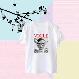 BR17907 - VOGUE PUTIH  TSHIRT TUMBLR TEE