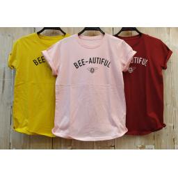 BR17945-3 - BEE AUTIFUL  TSHIRT TUMBLR TEE - maroon