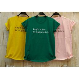 BR18046-1 - NAGIH MALES GA NAGIH BUTUH TSHIRT TUMBLR TEE - kuning