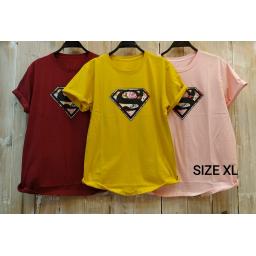 BR18051-1 - SUPERMAN TSHIRT TUMBLR TEE SIZE XL - maroon