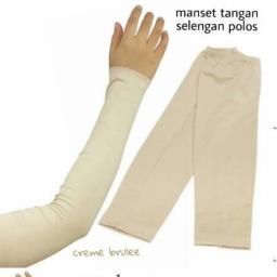 BR18236 - DEKER MANSET TANGAN SELENGAN POLOS CREAM