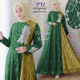 BR18598 - TESSAE LACE HIJAU BOTOL OLIVE (PU)