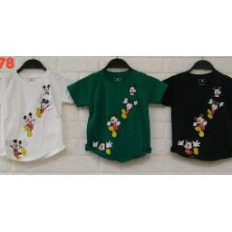 BR19001 - MICKEY KAOS ANAK TSHIRT TUMBLR TEE - size M putih