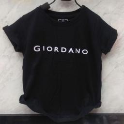BR19004 - GIORDANO HITAM  KAOS ANAK TSHIRT TUMBLR TEE - size M