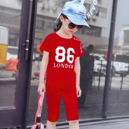 BR19008 - 86 LONDON MERAH SETELAN ANAK TSHIRT TUMBLR TEE - size L