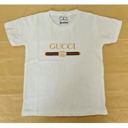 BR19025-1 - GUCCI PUTIH KAOS ANAK TSHIRT TUMBLR TEE - size M