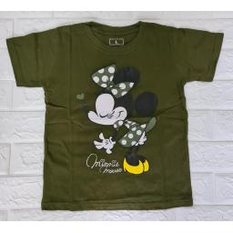 BR19026-2 - MINNIE MOUSE HIJAU KAOS ANAK TSHIRT TUMBLR TEE - size L