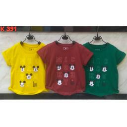 BR19050-1 - MICKEY MOUSE KAOS ANAK TSHIRT TUMBLR TEE - size M kuning