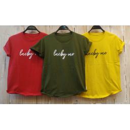 BR19099 - LUCKY ME TSHIRT TUMBLR TEE - kuning