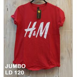 BR19122 - HNM MERAH TSHIRT TUMBLR TEE SIZE JUMBO