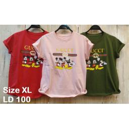 BR19226 - MICKEY FAMILY TSHIRT TUMBLR TEE SIZE XL - merah