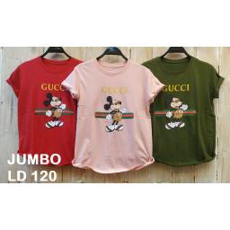 BR19227 - MICKEY BOS TSHIRT TUMBLR TEE SIZE JUMBO - merah
