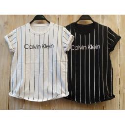 BR19376-2 - CALVIN KLEIN SALUR TSHIRT TUMBLR TEE - hitam