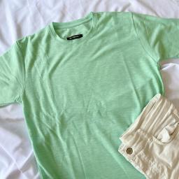 BR19404 - KAOS POLOS TOSCA MINT LENGAN PENDEK SIZE XL