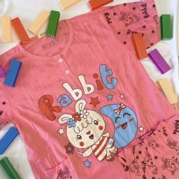 BR19416 - SETELAN BABYDOLL RABBIT FANTA