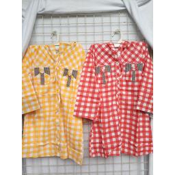 BR19425-2 - KEMEJA KOTAK HODIE - merah