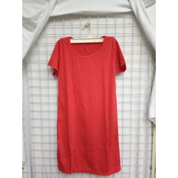 BR19434 - DRESS MERAH LENGAN PENDEK