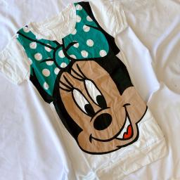 BR19600 - MINNIE MOUSE PUTIH KAOS ANAK TSHIRT TUMBLR TEE SIZE XL