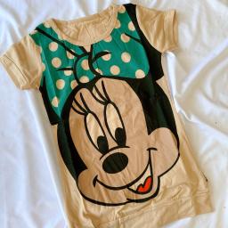 BR19603 - MINNIE MOUSE CREAM KAOS ANAK TSHIRT TUMBLR TEE SIZE XL