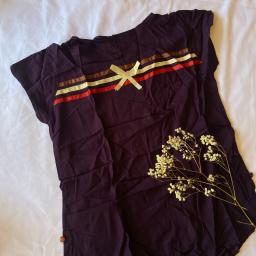 BR19654 - ATASAN PITA PURPLE LENGAN PENDEK