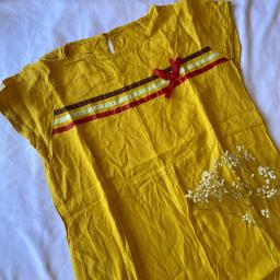 BR19655 - ATASAN PITA KUNING LENGAN PENDEK