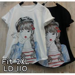 BR19676-1 - GIRL TSHIRT TUMBLR TEE SIZE 2XL - putih