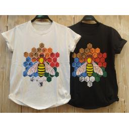 BR19798-2 - BEE TSHIRT TUMBLR TEE - hitam